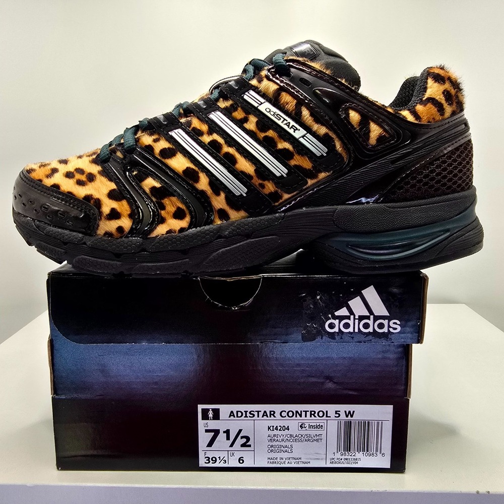 Adidas Adistar Control 5 KI4204 Womens 7.5 Running Shoes Leopard Aurora Sneaker